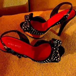 Nautical Polka Dot Heels